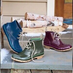 BOGS Charlot Gum-Rubber And Neoprene Boots For Women Port Wine Color Size 6